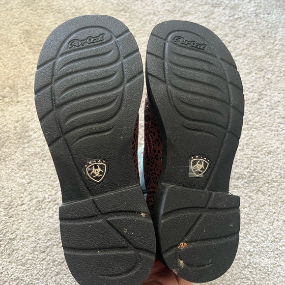 Ariat Women’s Size 6.5 Fatbaby Brown Leopard Western Cowgirl Boots WORE 1X - Picture 5 of 7